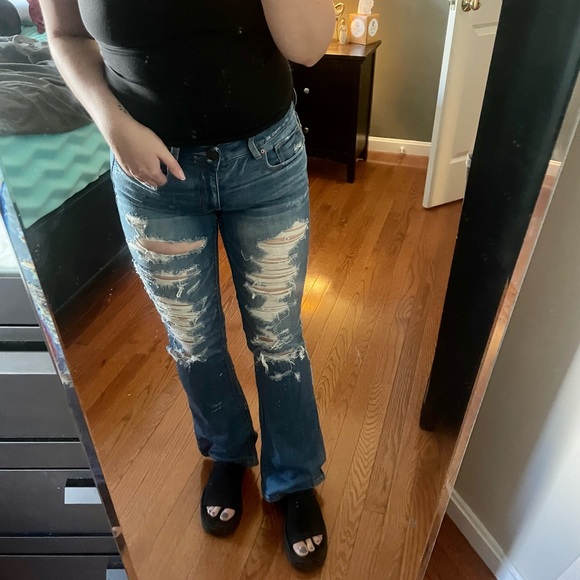 American Eagle Outfitters Denim - Boho Ripped Flares